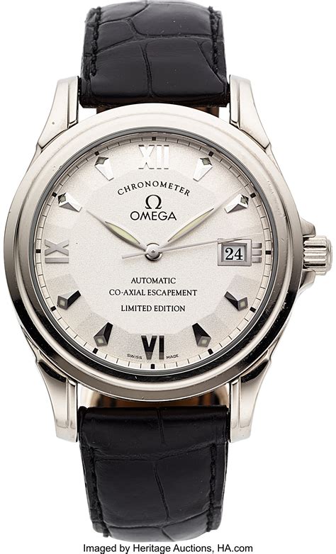 omega de ville chronometer automatic co-axial escapement limited edition|omega de ville co axial dial.